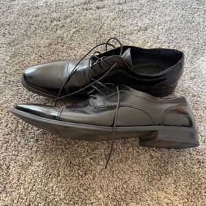 Asher Green Men’s‎ Black Cap Toe Oxford Dress Shoes Size 15 Genuine Leather